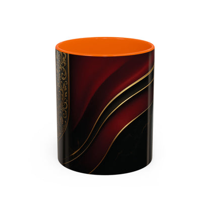 Elegant Accent Coffee Mug for Sophisticated Mornings, Gift for Coffee Lovers, Stylish Kitchenware, Perfect for Holidays, Home & Office Use