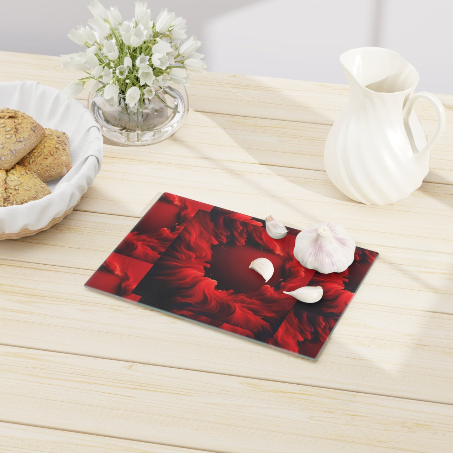 Crimsen Cutting Board, Custom Gift, Kitchen Decor, Party Accessory, Baking Gifts