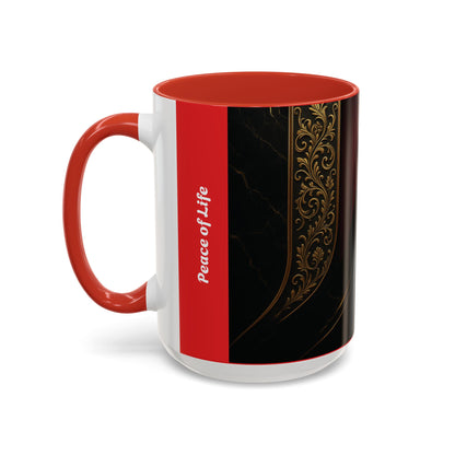 Elegant Accent Coffee Mug for Sophisticated Mornings, Gift for Coffee Lovers, Stylish Kitchenware, Perfect for Holidays, Home & Office Use